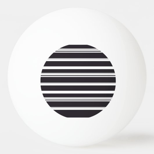 Zachte zwarte witte strepen pingpongbal (Voorkant)