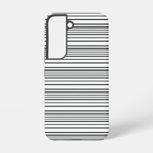 Zachte zwarte witte strepen samsung galaxy hoesje