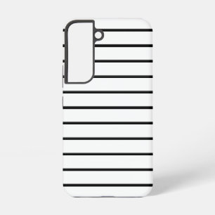 Zachte zwarte witte strepen samsung galaxy hoesje