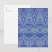 Zachte Zwemelen Blauw Briefkaart (Voorkant / Achterkant)