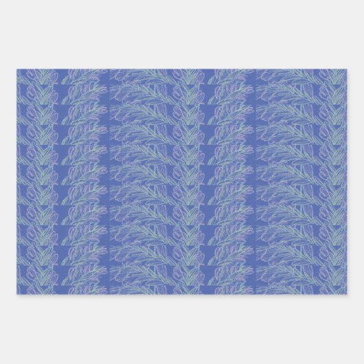 Zachte Zwemelen Blauw Inpakpapier Vel (Voorkant)