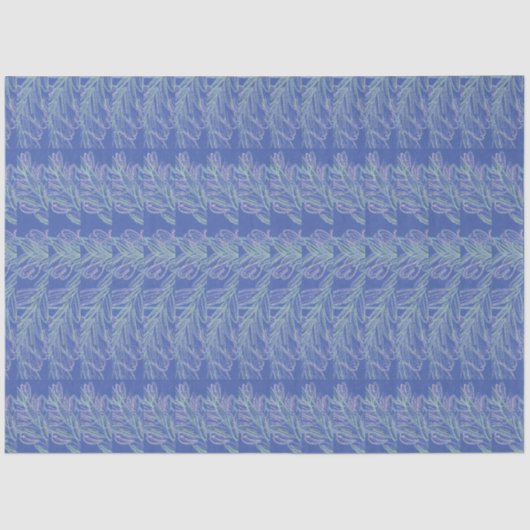 Zachte Zwemelen Blauw Tissuepapier (Voorkant)