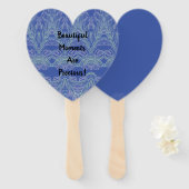 Zachte Zwemelen Blauwe Momenten Handwaaier (Voorkant en achterkant)