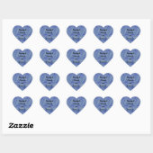 Zachte Zwemelen Blauwe Momenten Hart Sticker (Vel)