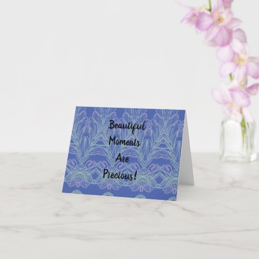 Zachte Zwemelen Blauwe Momenten Kaart (Orchidee)