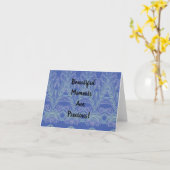 Zachte Zwemelen Blauwe Momenten Kaart (Gele Bloem)