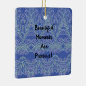 Zachte Zwemelen Blauwe Momenten Keramisch Ornament (Rechts)