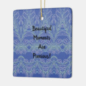 Zachte Zwemelen Blauwe Momenten Keramisch Ornament (Links)