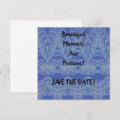 Zachte Zwemelen Blauwe Momenten Save The Date (Voorkant / Achterkant)