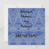 Zachte Zwemelen Blauwe Momenten Save The Date (Voorkant)