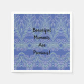 Zachte Zwemelen Blauwe Momenten Servet (Voorkant)