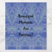 Zachte Zwemelen Blauwe Momenten Wijn Etiket (Enkel label)