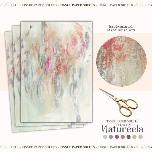 Zachtegelijk Abstract Decoupage Vloeipapier Tissuepapier