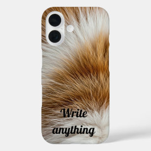 Zachtegerige gember tabby vacht textuur iPhone hoe 16 Hoesje