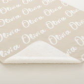 Zachtegerug in zachte beige kleur voor kinderen en sherpa deken (3/4)