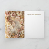 Zachtegouden barokbloemige herinneringslijst colla feestdagen kaart (Binnen)