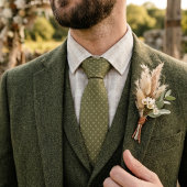 Zachtegrene Estate Jacquard Das | Luxe Oude Rijkdo