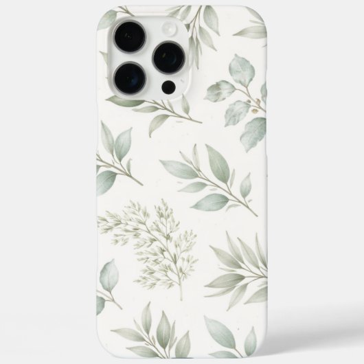 Zachtegroen botanisch bladpatroon Case-Mate iPhone case (Achterkant)