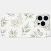 Zachtegroen botanisch bladpatroon Case-Mate iPhone case (Achterkant (horizontaal))
