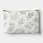 Zachtegroen botanisch bladpatroon etui (Achterkant)