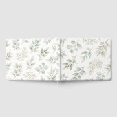Zachtegroen botanisch bladpatroon gastenboek (Volledig)