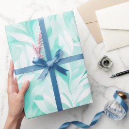 Zachtegroen verse bries abstract patroon cadeaupapier