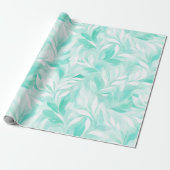 Zachtegroen verse bries abstract patroon cadeaupapier (Uitgerold)
