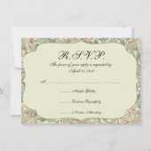 Zachtegroen vintage William Morris kamperfoelie Kaart (Achterkant)