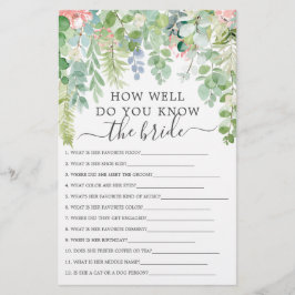 Zachtegroene dubbelzijdige bruidsfeestspellen