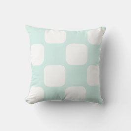 Zachtegroene pastel- en witte Squircle-patroon Kussen