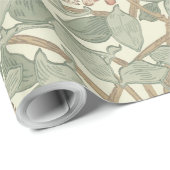 Zachtegroene vintage William Morris kamperfoelie Cadeaupapier (Rol Hoek)