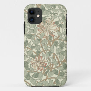 Zachtegroene vintage William Morris kamperfoelie iPhone 11 Hoesje