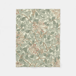 Zachtegroene vintage William Morris kamperfoelie Fleece Deken