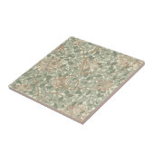 Zachtegroene vintage William Morris kamperfoelie Tegeltje (Zijkant)