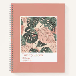 Zachtekleurige Monstera-foto-kleurenkaart Groot Notitieboek