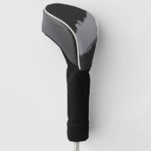Zachtekolzwart golfheadcover (Schuin)