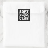 Zachteleven club vierkante sticker (Tas)