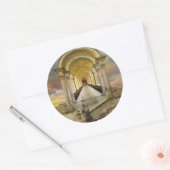 Zachten in de hemel ronde sticker (Envelop)