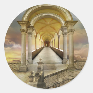 Zachten in de hemel ronde sticker