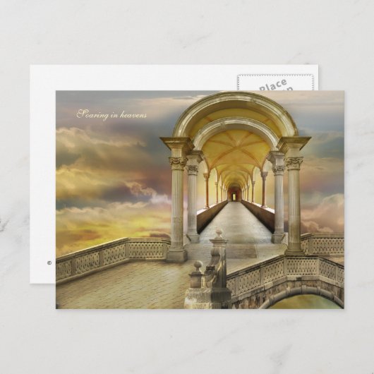 Zachten in hemels briefkaart (Voorkant / Achterkant)