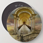 Zachten in hemels ronde button 6,0 cm (Voorkant /achterkant)