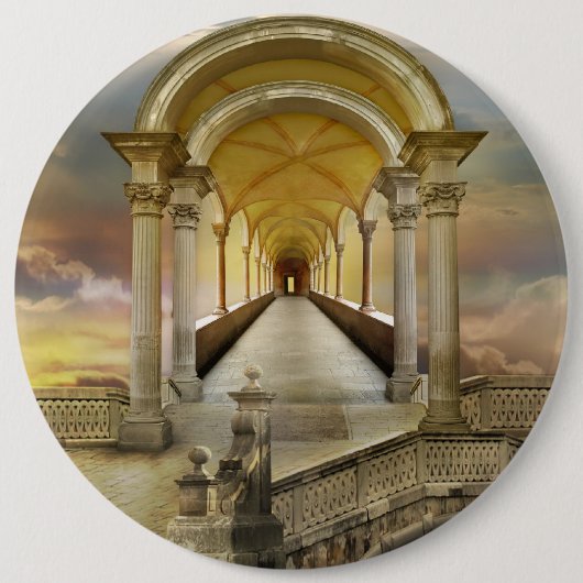 Zachten in hemels ronde button 6,0 cm (Voorkant)