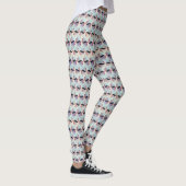 Zachter Abstract Golfpatroonontwerp 1307 Leggings (Rechts)