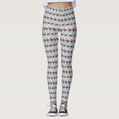 Zachter Abstract Golfpatroonontwerp 1307 Leggings (Voorkant)