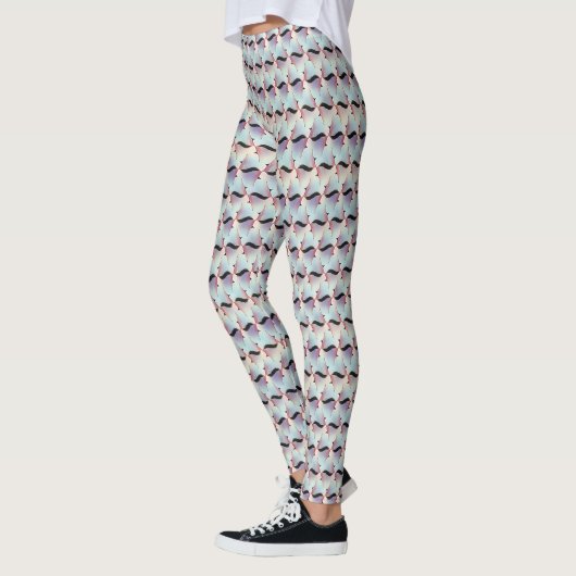 Zachter Abstract Golfpatroonontwerp 1307 Leggings (Links)
