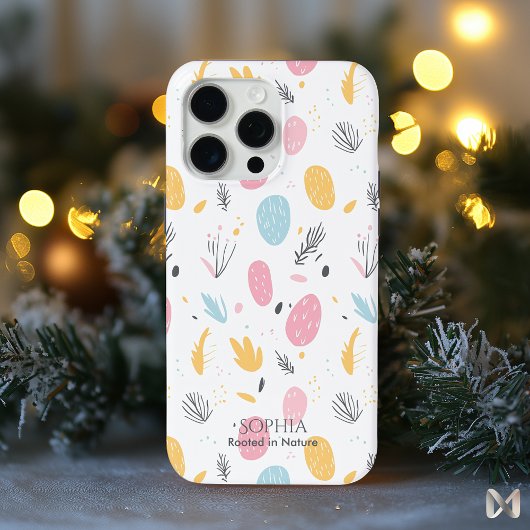 Zachter Abstract Natuur geïnspireerd Patroon Case-Mate iPhone Case