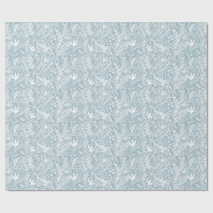 Zachter Blauw Botanisch Inpakpapier   Elegant Hand