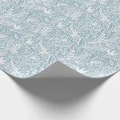 Zachter Blauw Botanisch Inpakpapier | Elegant Hand (Hoek)