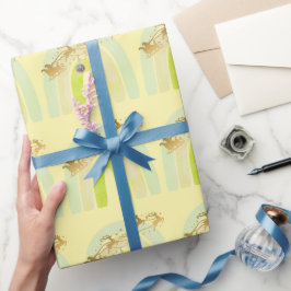 Zachter Eenvoudig Grappig Schattig Kerstmis Bel Cadeaupapier