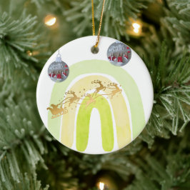 Zachter Eenvoudig Grappig Schattig Kerstmis Bel Keramisch Ornament